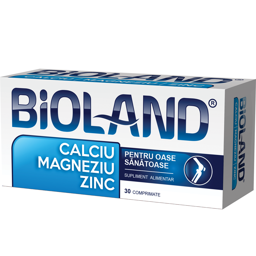 Ca+Mg+Zn Bioland, 30 comprimate, Bioland