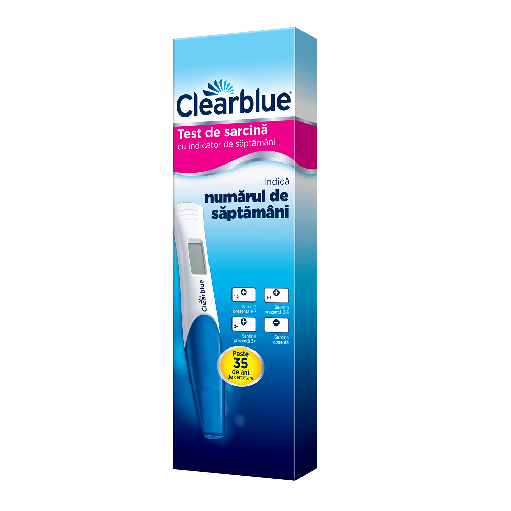 Test de sarcina cu indicator de saptamani, 1 buc, Clearblue 536319