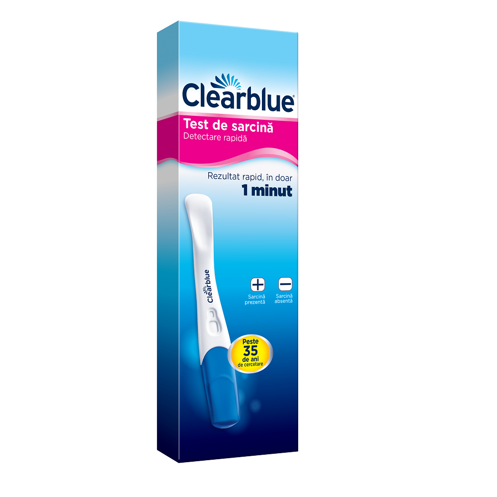 Test de sarcina cu detectare rapida, 1 buc, Clearblue 536323