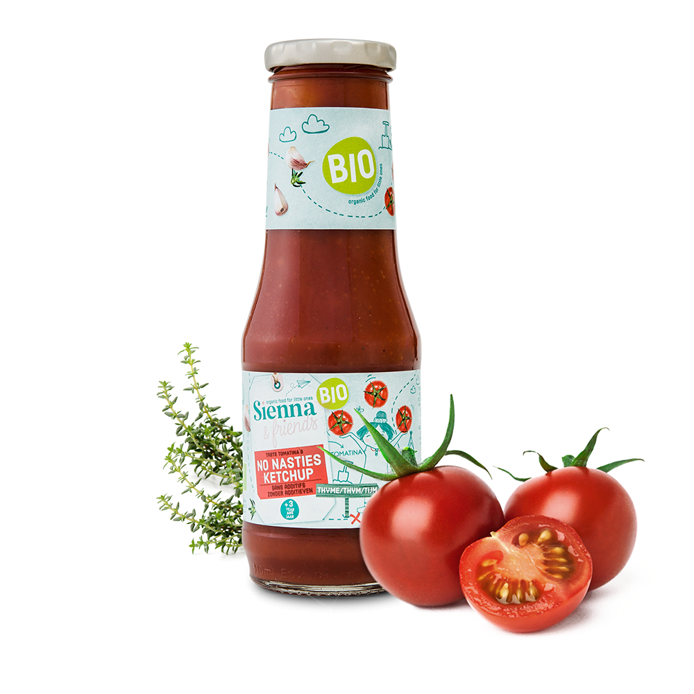 Ketchup Bio pentru copii, 3 ani +, 300 g, Sienna & friends