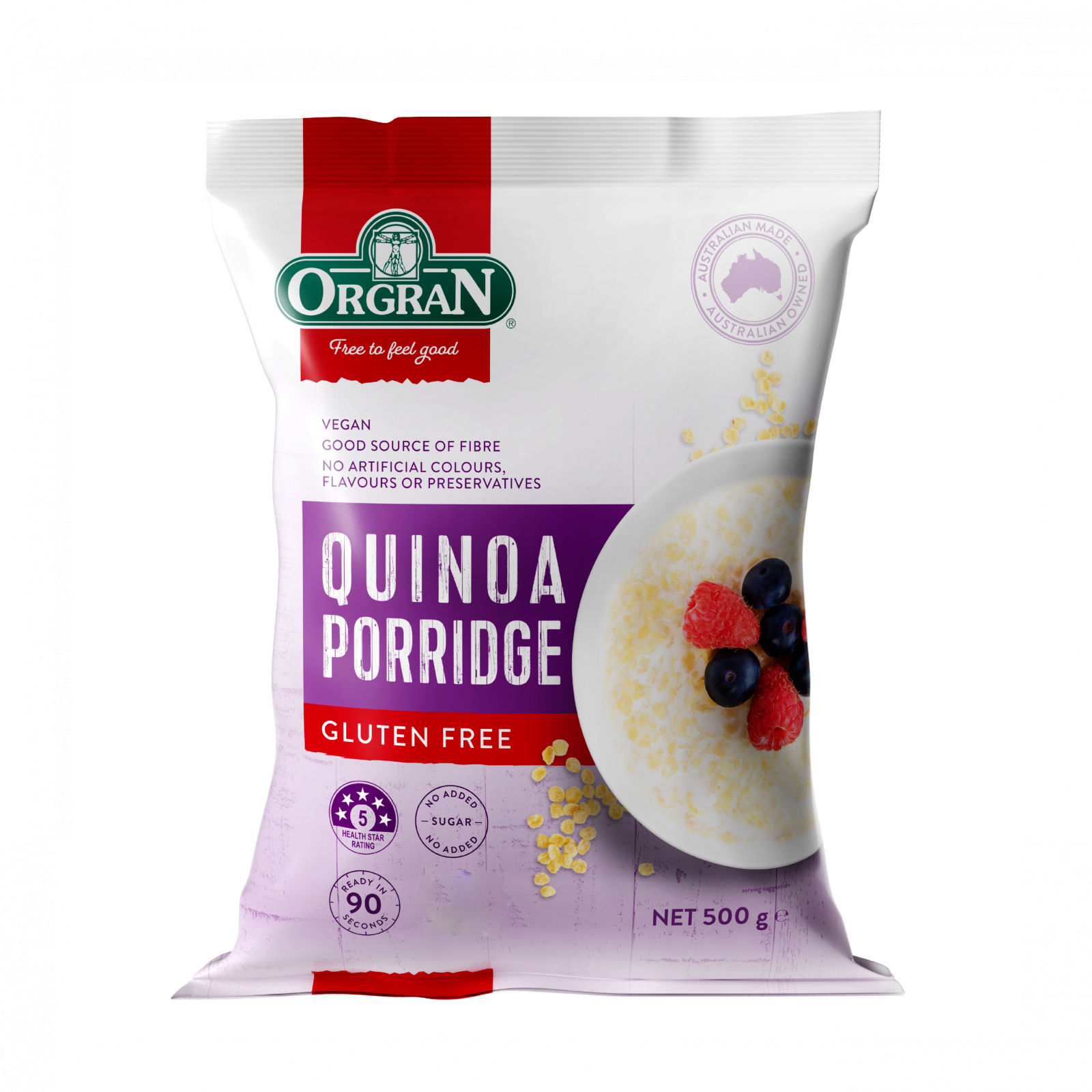 Porridge din quinoa, 500 g, Orgran