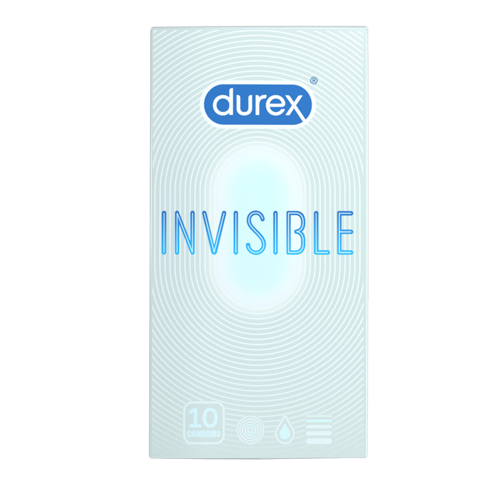 Prezervative Invisible, 10 bucati, Durex