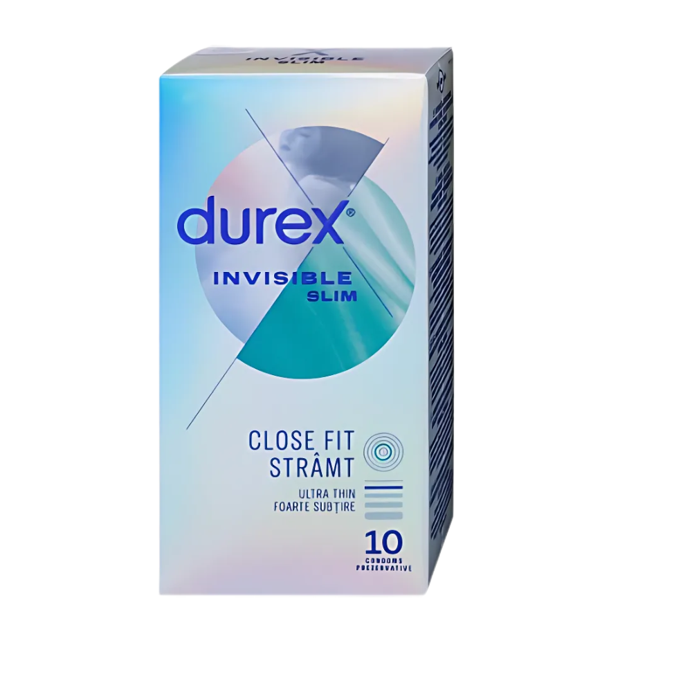 Prezervative Invisible, 10 bucati, Durex