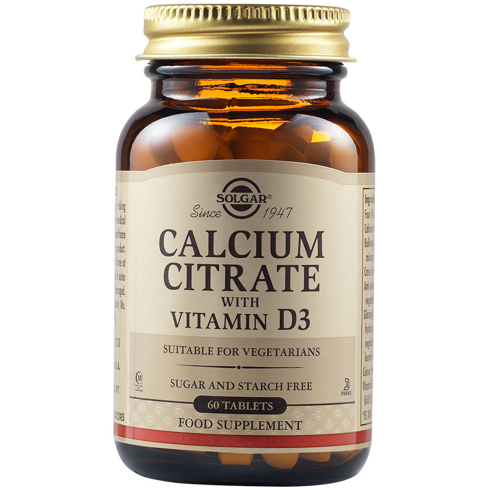 Citrat de calciu cu vitamina D3, 60 capsule, Solgar