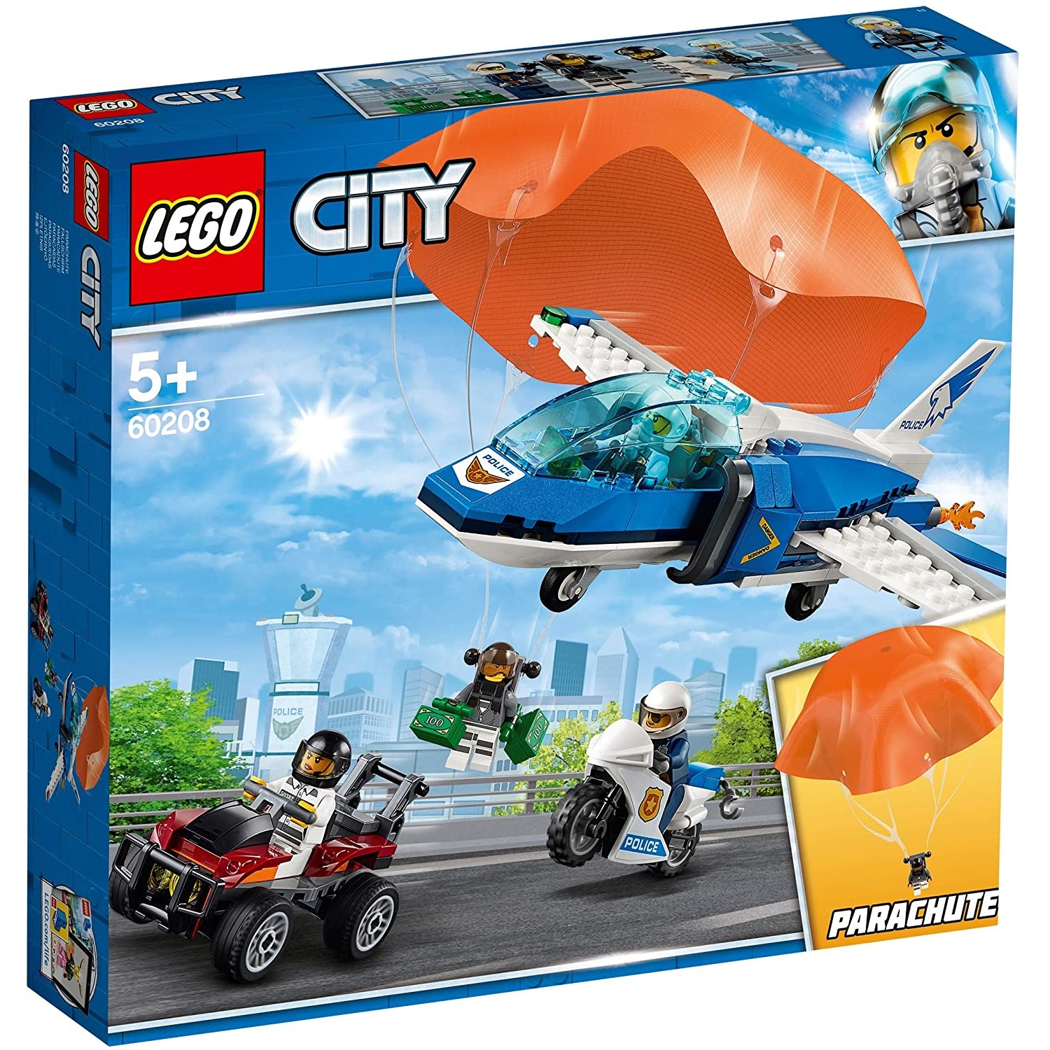 Arest cu parasutisti al politiei aeriene, L60208, Lego City