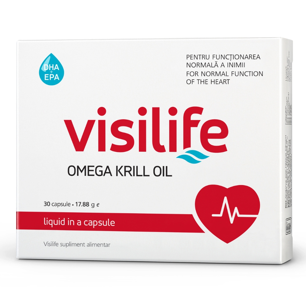 Capsule Visilife Omega Krill Oil, 30 capsule, Vitaslim