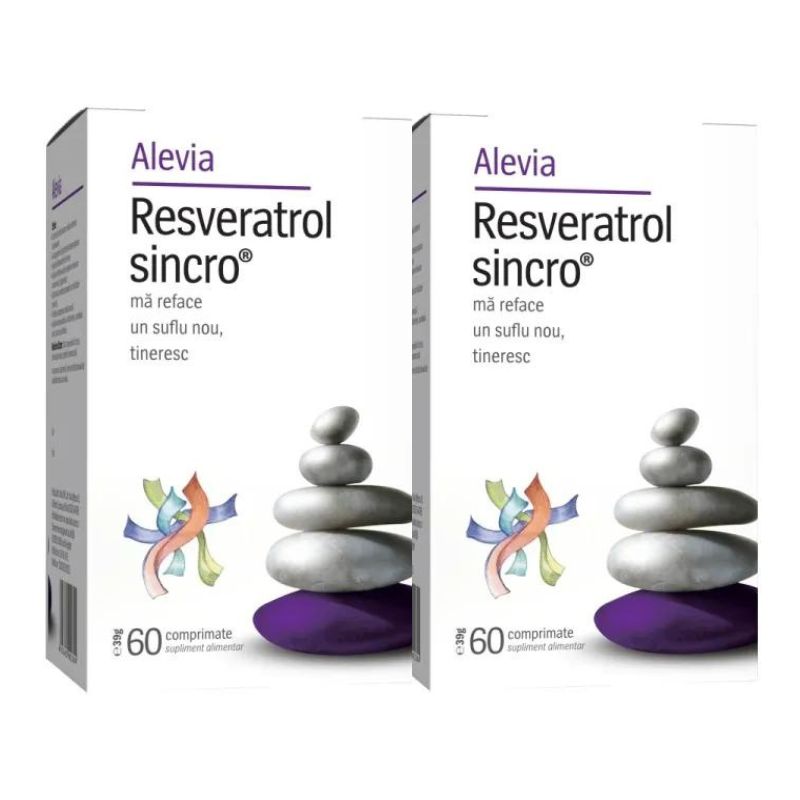 Resveratrol Sincro, 60+60 comprimate, Alevia