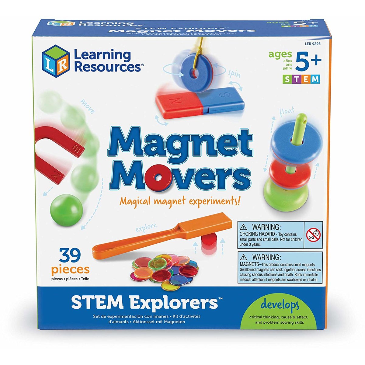 Set steam magie cu magneti, +5 ani, 39 piese, Learning Resources