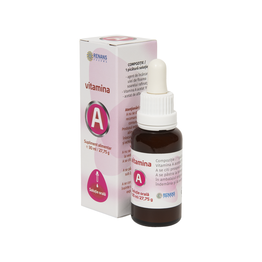 Vitamina A uleioasa, solutie orala, 30 ml, Renans