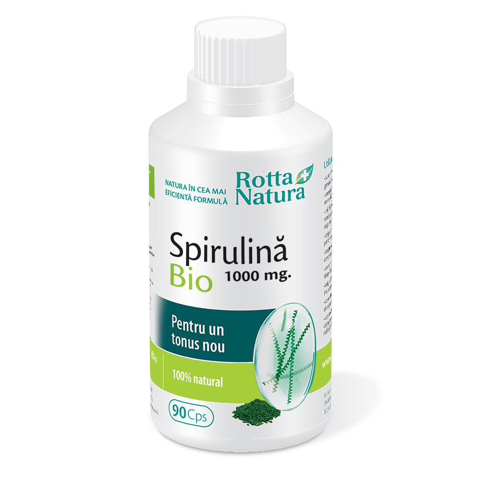 Spirulina Bio 1000 mg, 90 capsule, Rotta Natura