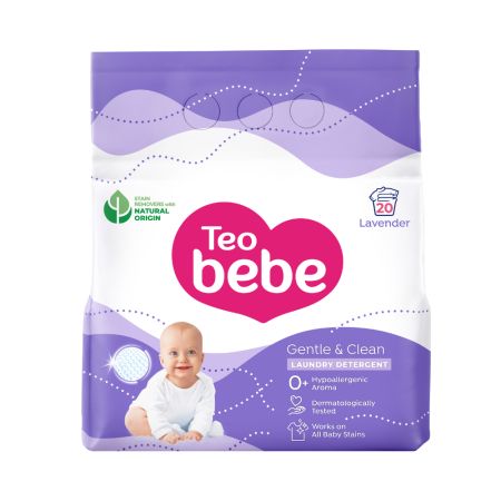 Detergent pudra de haine cu lavanda si sapun natural, 1.5 kg, Teo Bebe