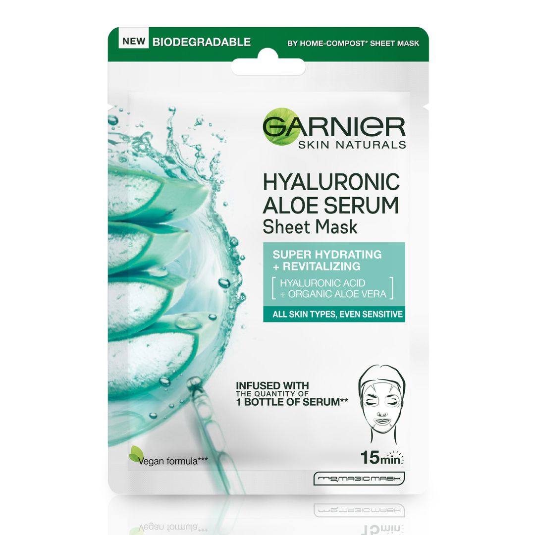 Masca servetel Garnier cu aloe vera Hyaluronic Aloe, 28 g, Loreal