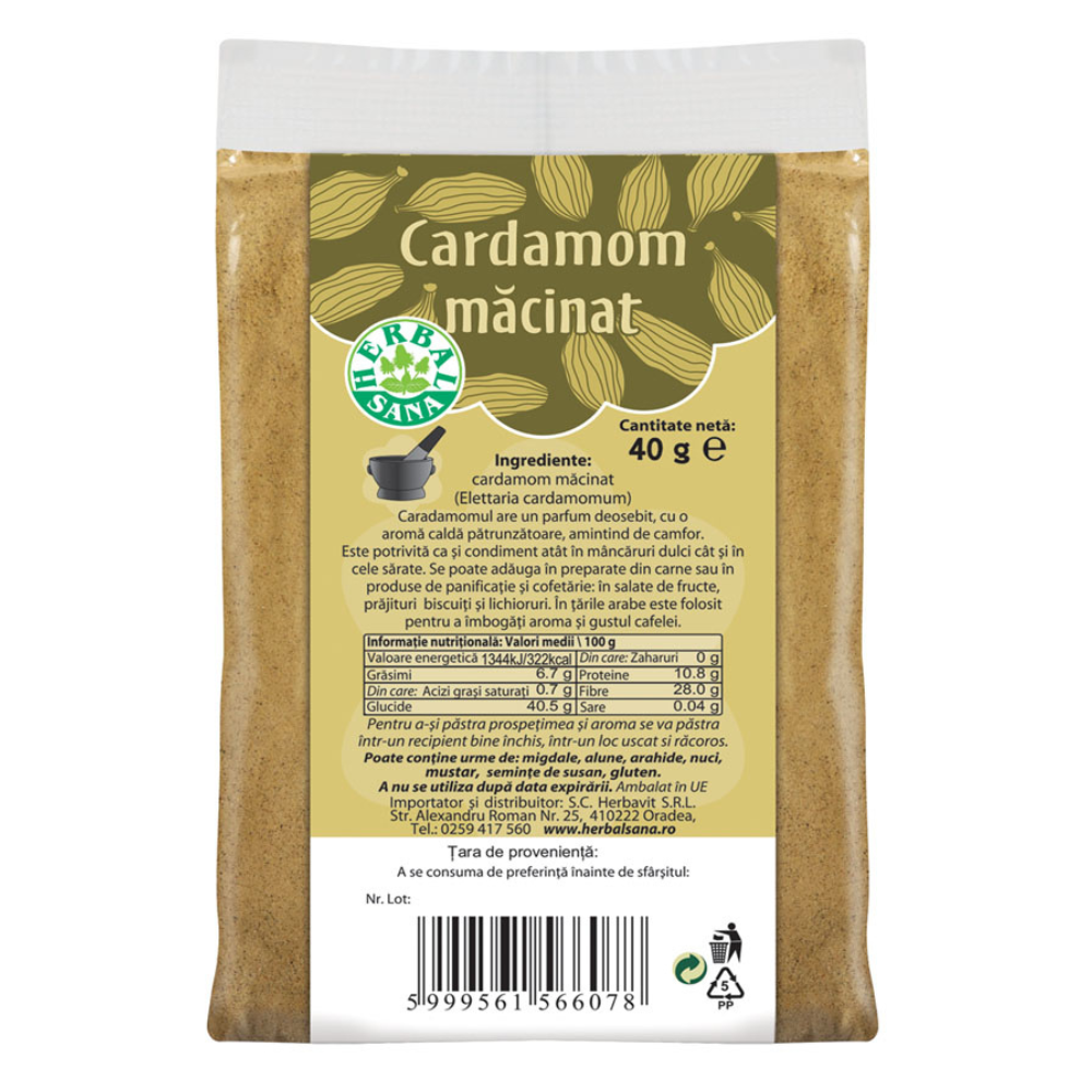 Cardamom macinat, 40 g, Herbal Sana