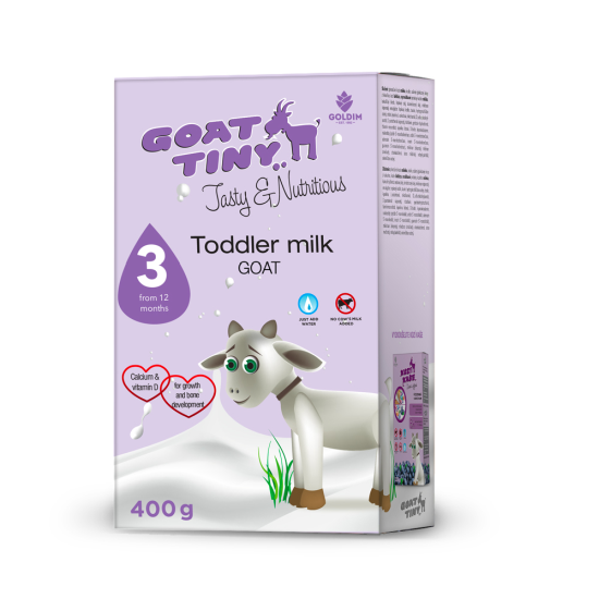 Lapte praf de capra Formula 3, 12 luni+, 400 g, Goldim