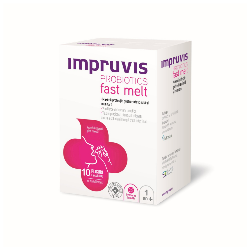 Probiotic Fast Melt, 10 plicuri, Impruvis