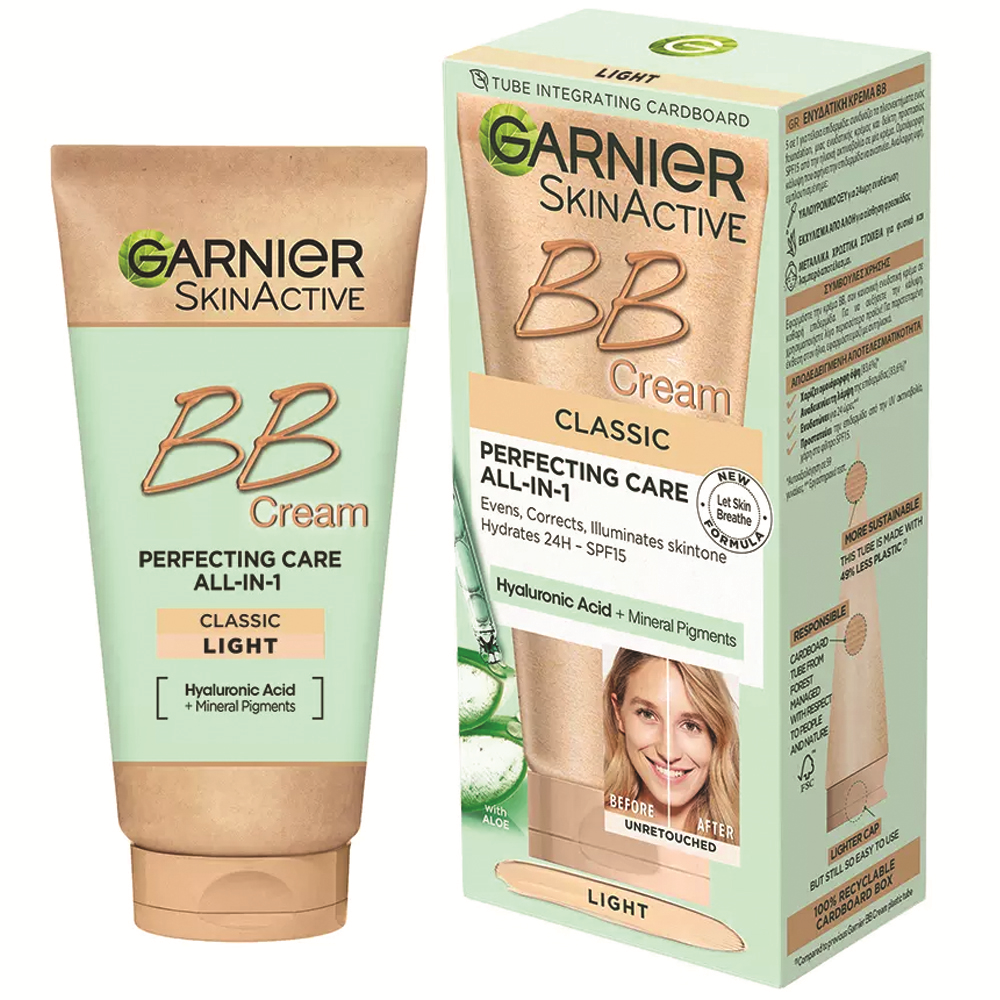 Crema BB Garnier cu SPF15 pentru ten normal Skin Active, Light, 50 ml, Loreal