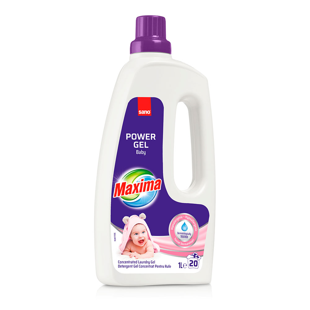 Detergent gel de rufe Sano Maxima Baby, 1000 ml, Sano Maxima