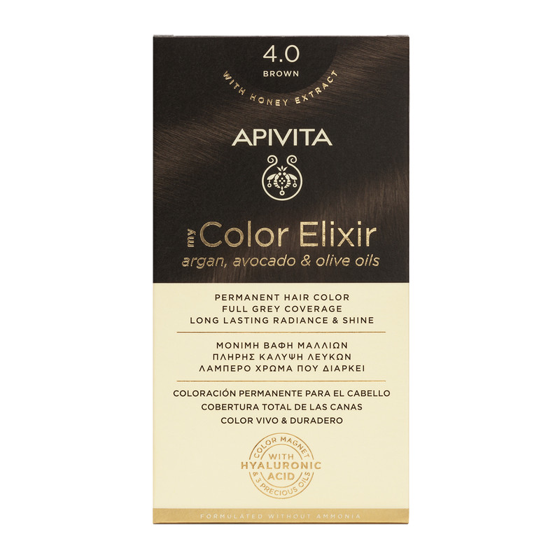 Vopsea pentru par My Color Elixir, nuanta 4.0, Apivita