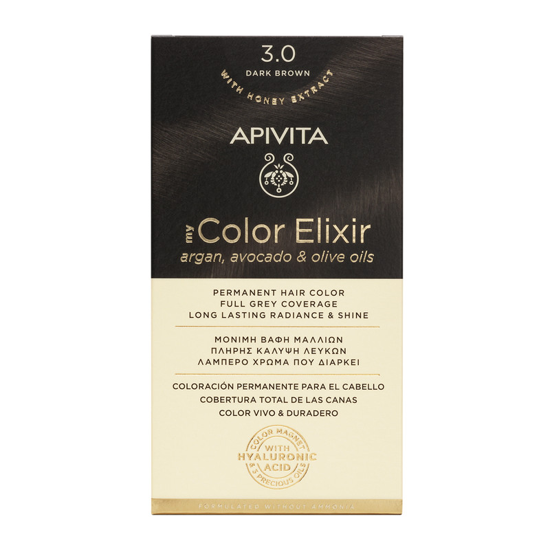 Vopsea pentru par My Color Elixir, nuanta 3.0, Apivita