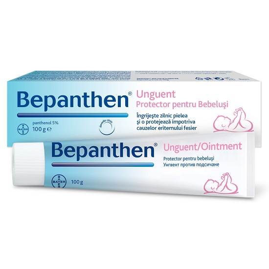 Bepanthen unguent pentru iritatiile de scutec Panthenol 5%, 100g, Bayer
