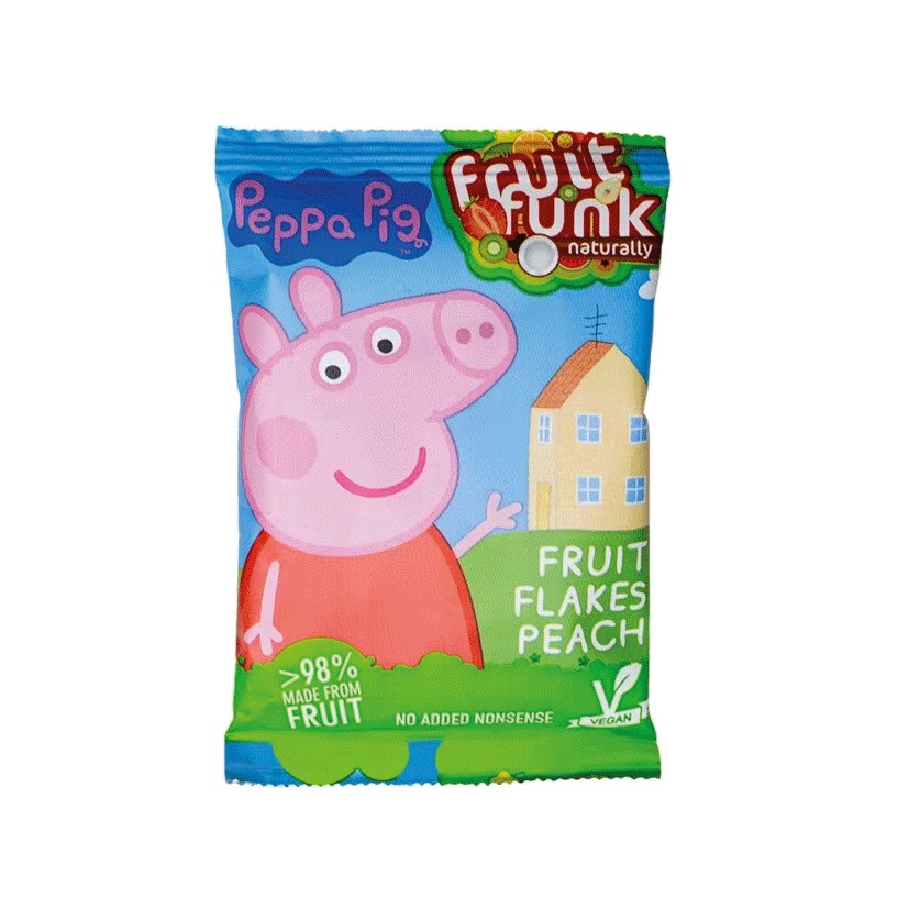 Jeleuri din fructe cu piersici Peppa Pig, 16 gr, Fruit Funk