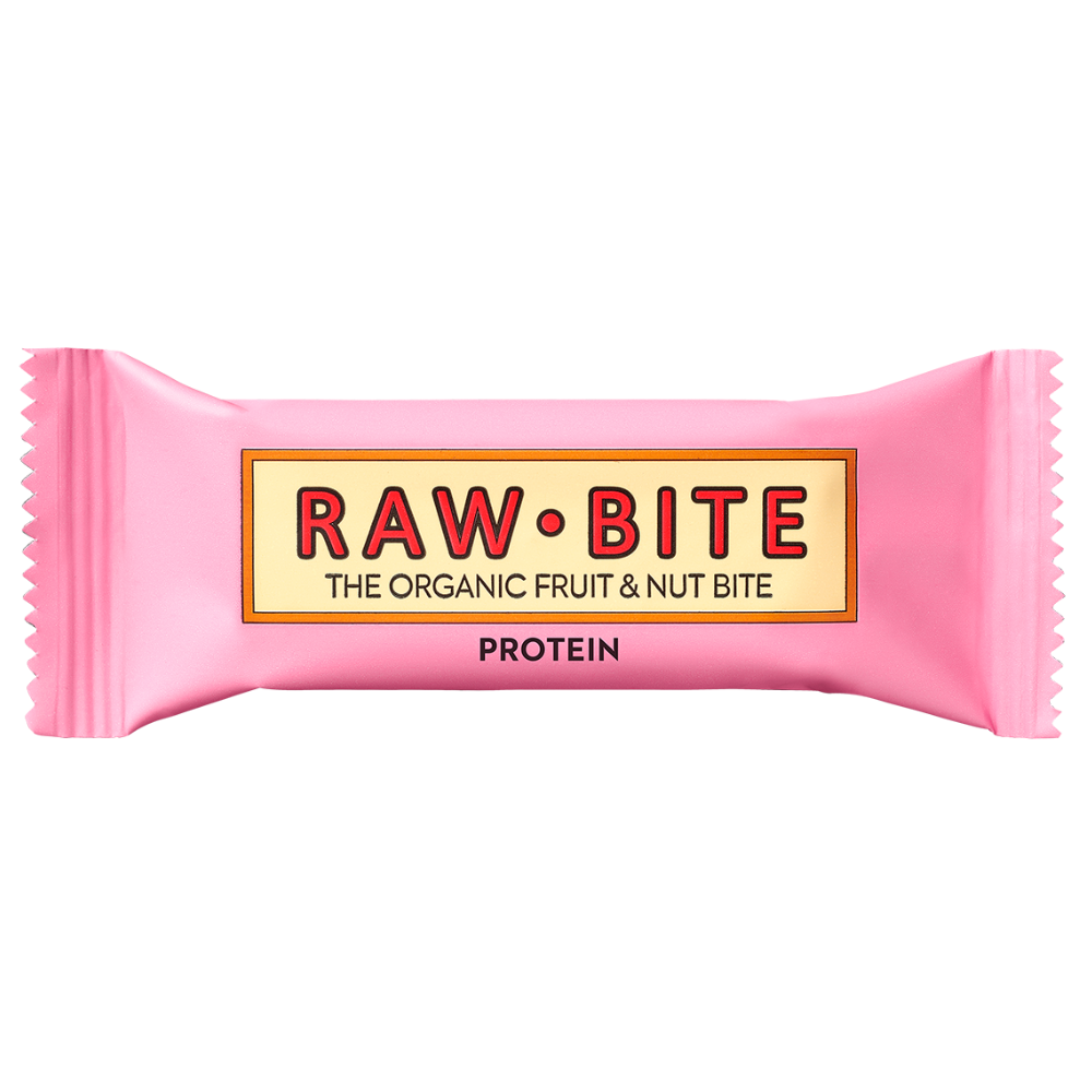 Baton proteic cu fructe si nuci, 50 g, Rawbite