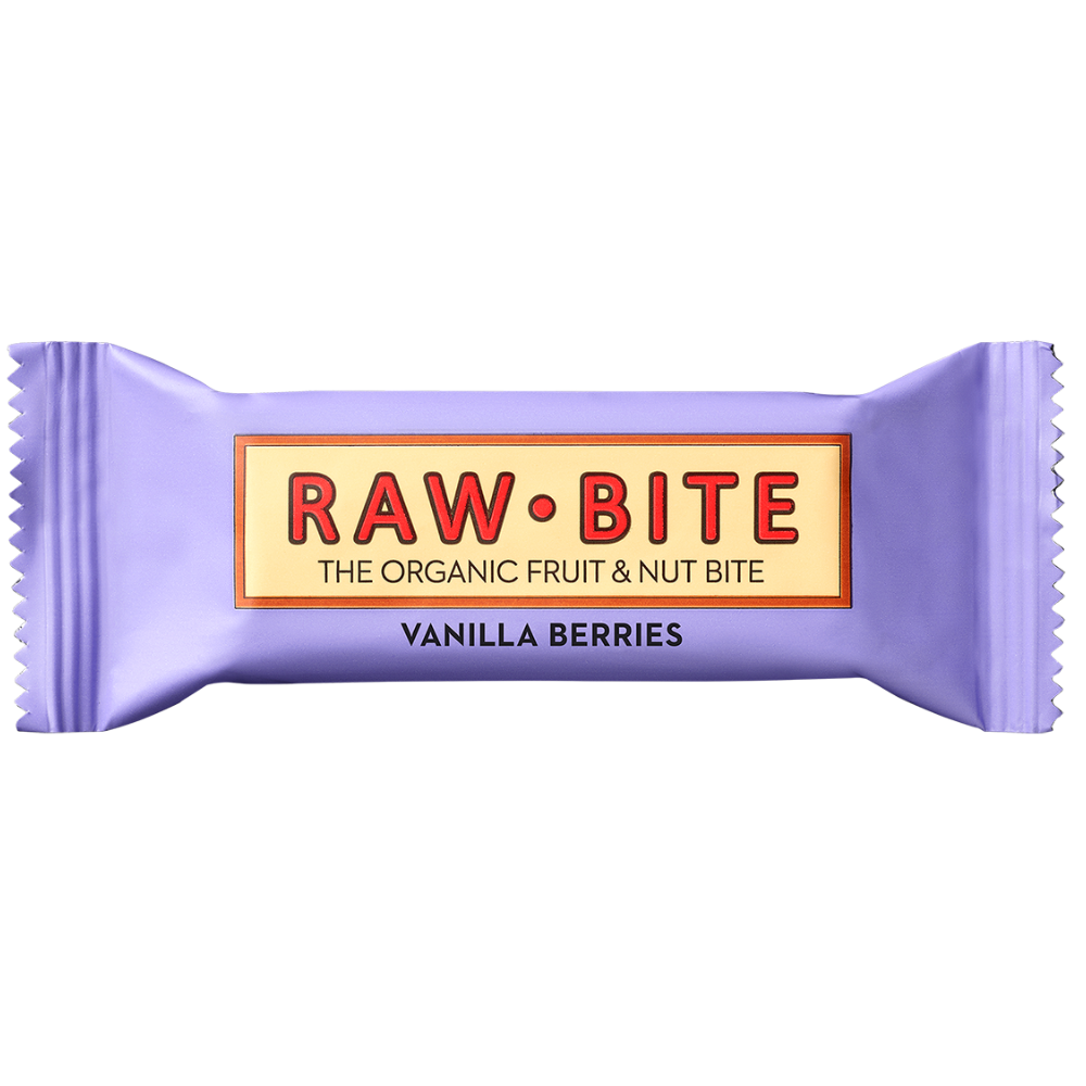 Baton vanilla berries, 50 gr, Rawbite