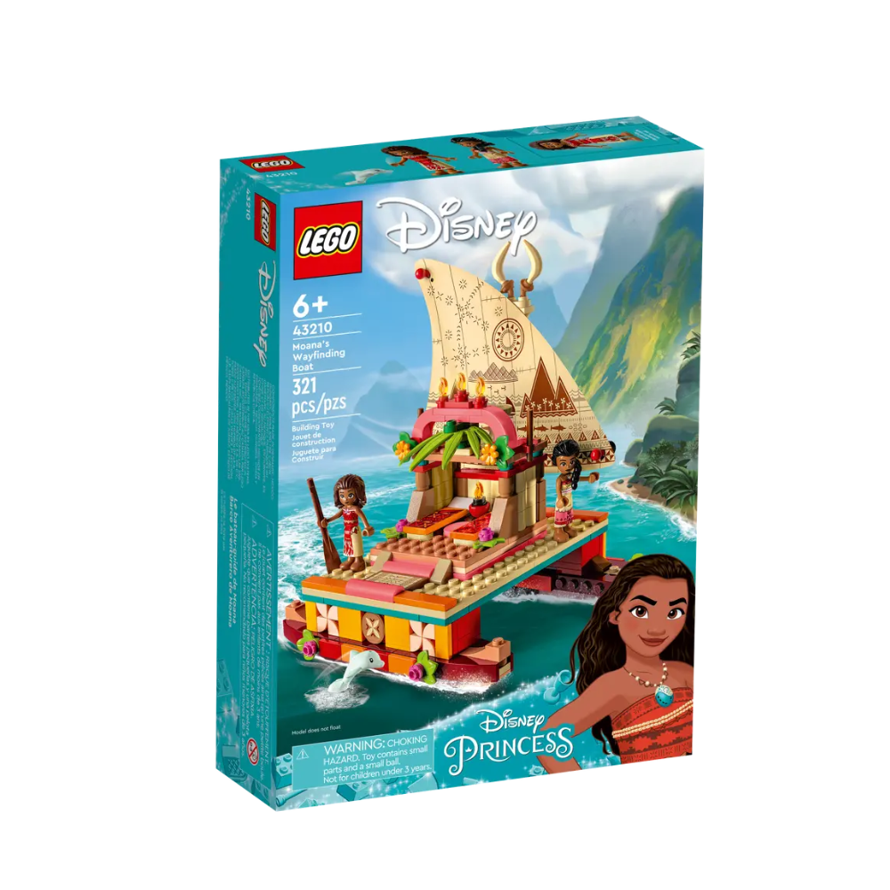 Catamaranul polinezian al Moanei Lego Disney, 6 ani+, 43210, Lego