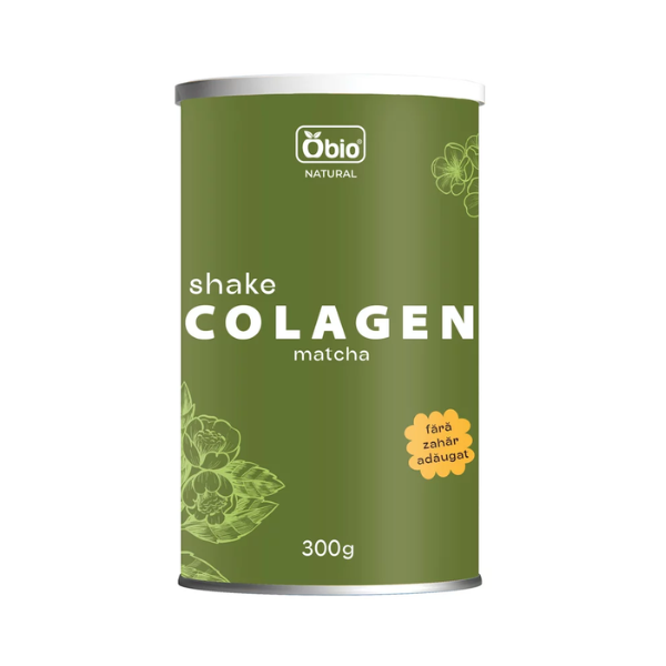 Colagen Shake cu matcha, 300 g, Obio