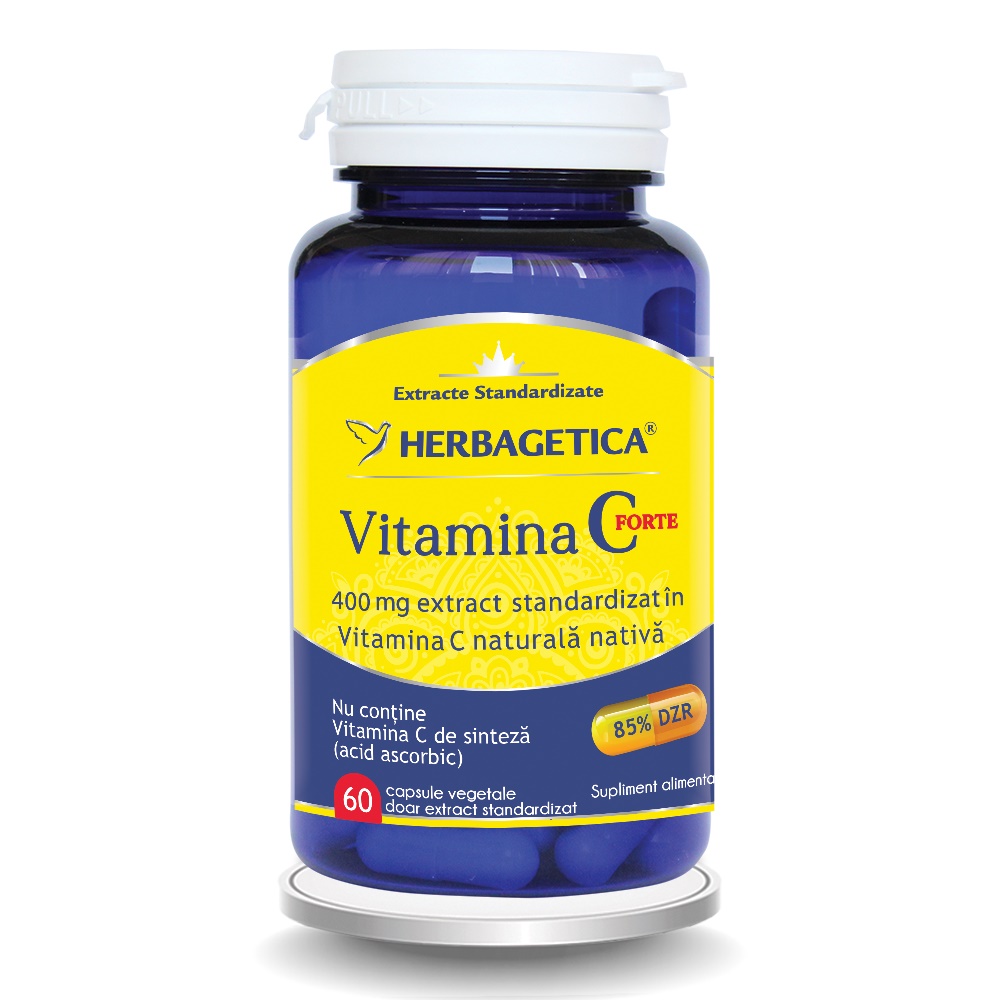 Vitamina C Forte, 400 mg, 60 capsule, Herbagetica