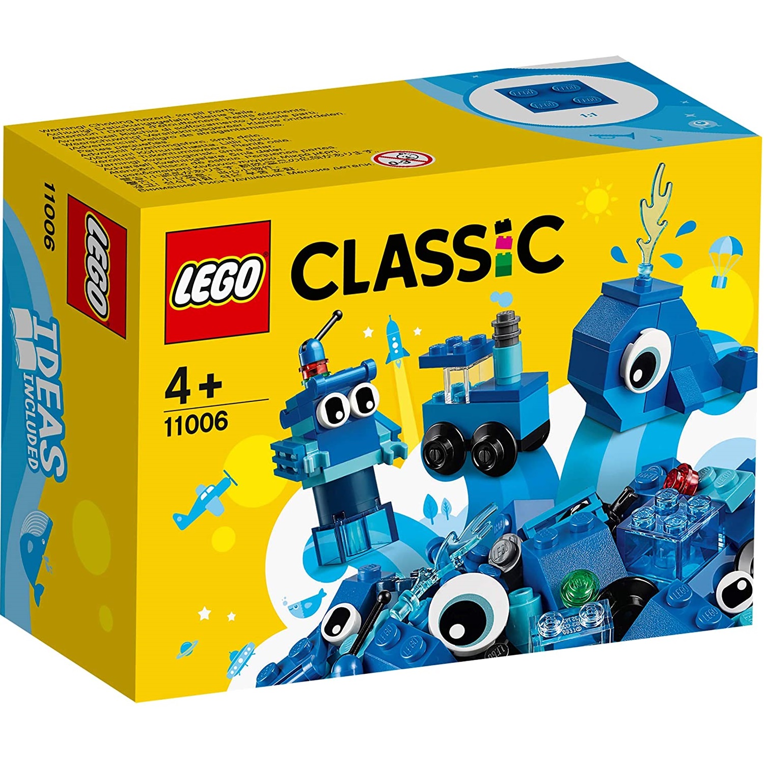 Caramizi creative albastre Lego Classic, +4 ani, 11006, Lego