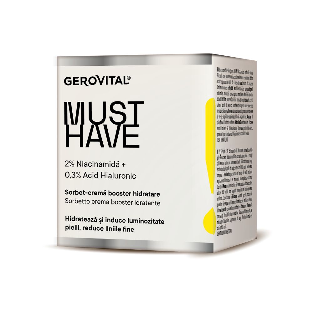 Sorbet crema booster hidratare Must Have, 50 ml, Gerovital 542911