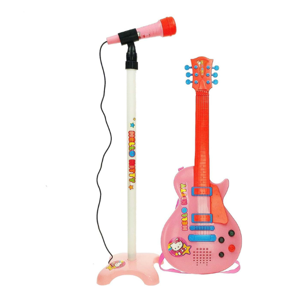 Set chitara si microfon Hello Kitty, Roz, + 3 ani, Reig