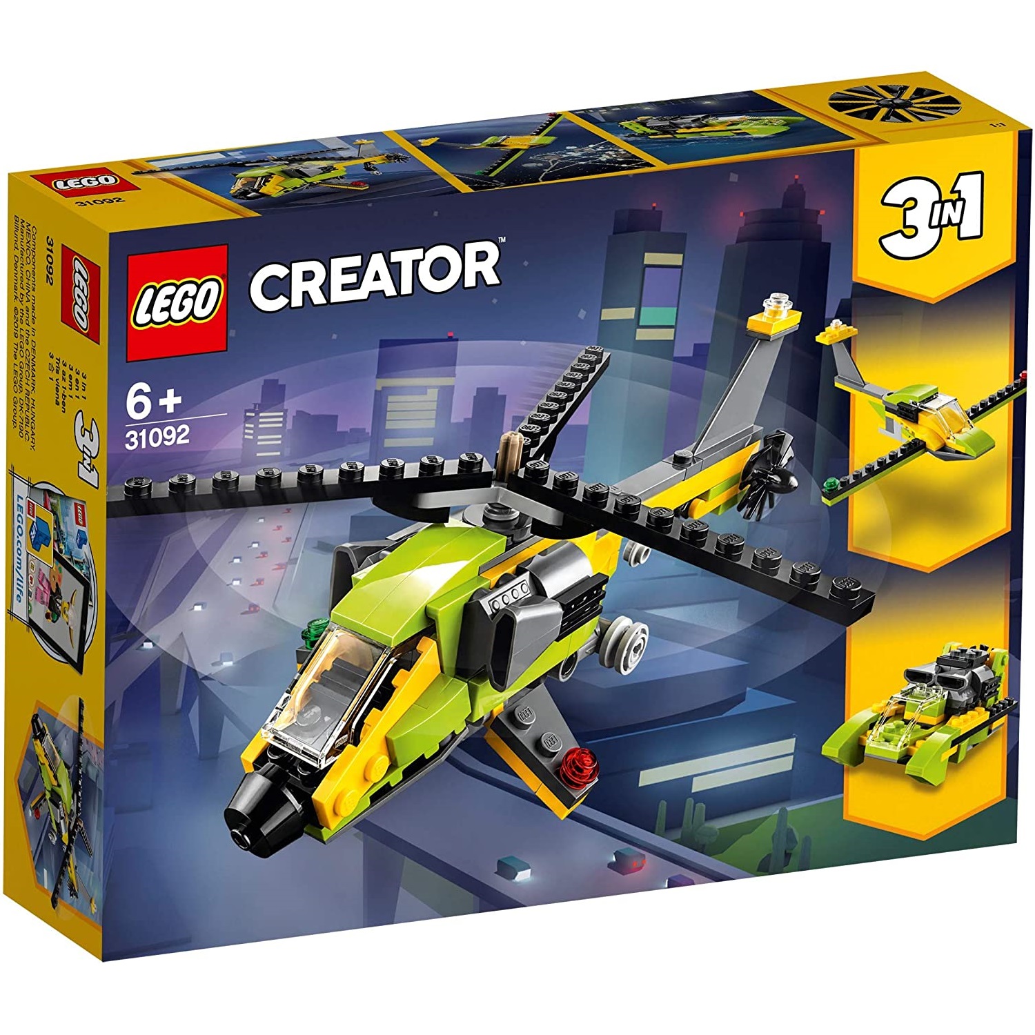 Aventura cu elicopterul Lego Creator, +6 ani, 31092, Lego