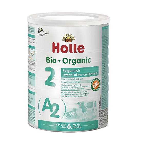 Lapte organic Bio de vaca Formula 2 A2, +6 luni, 800 gr, Holle
