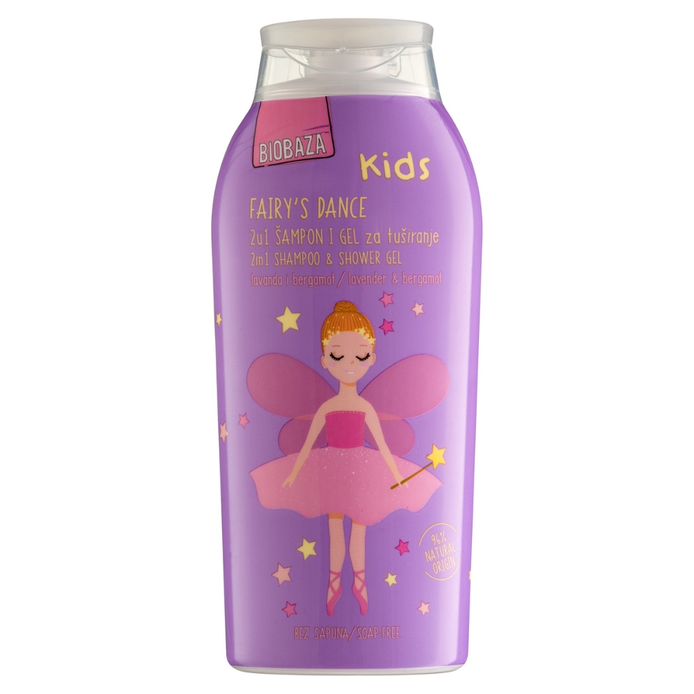 Sampon si gel de dus natural pentru copii Fairy’s Dance, 250 ml, Biobaza