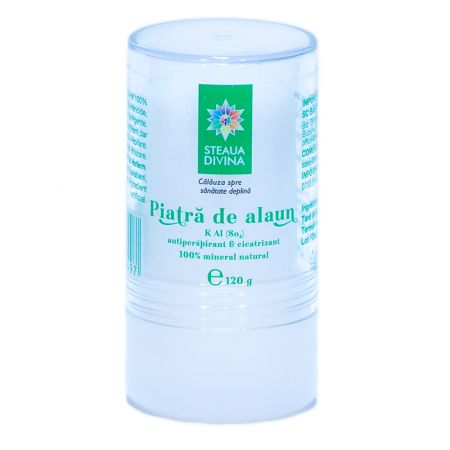 Deodorant Piatra de Alaun, 120 g, Steaua Divina