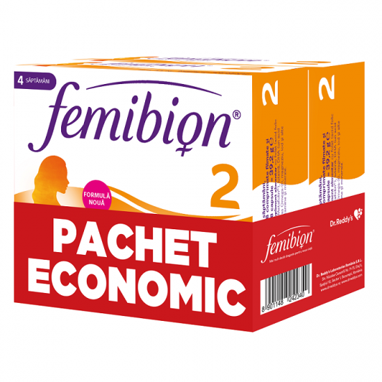 Pachet Femibion 2 sarcina si alaptare, 56 comprimate + 56 capsule, Femibion