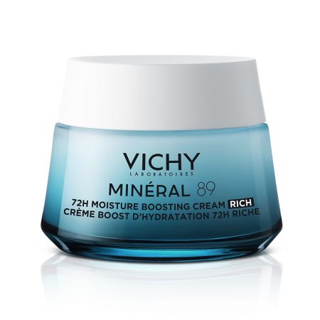 Crema intens hidratanta 72h pentru ten uscat Mineral 89, 50 ml, Vichy 544599