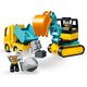 Camion si excavator pe senile Lego Duplo 10931, +2 ani, Lego 498625
