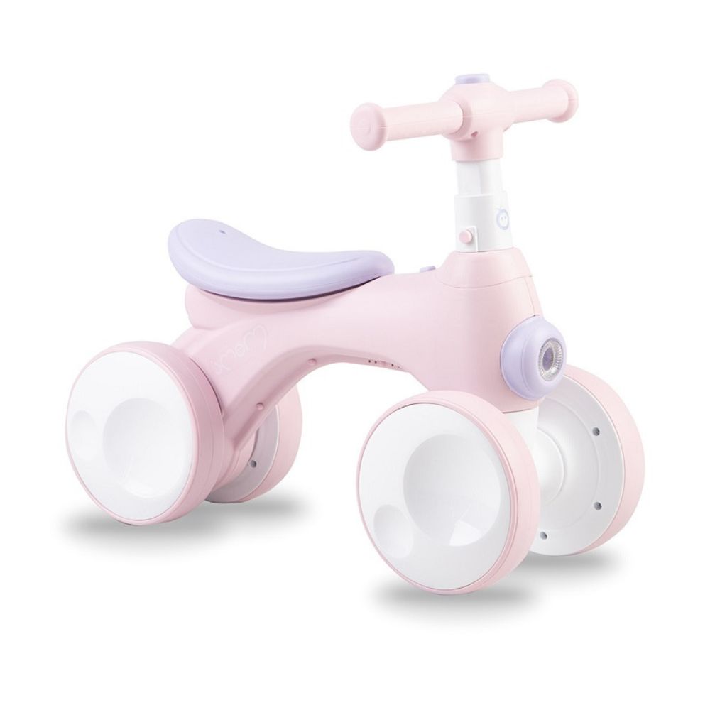 Bicicleta cu lumini, sunet si difuzor de balonase Tobis, Pink, Momi