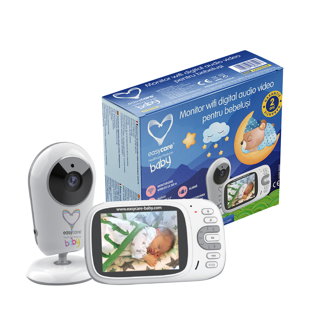 Monitor Wifi digital audio si video pentru bebelusi, VB609, Easycare