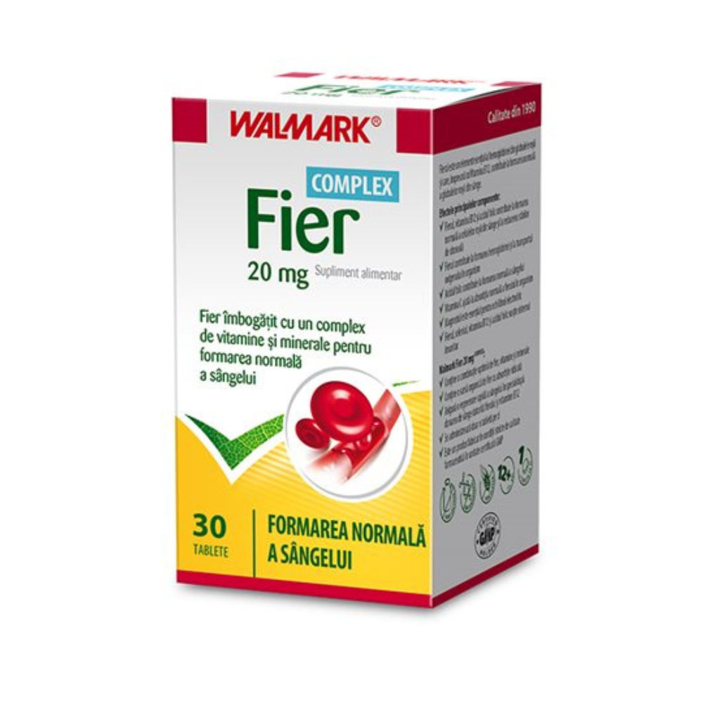 Fier Complex, 20 mg, 30 tablete, Walmark