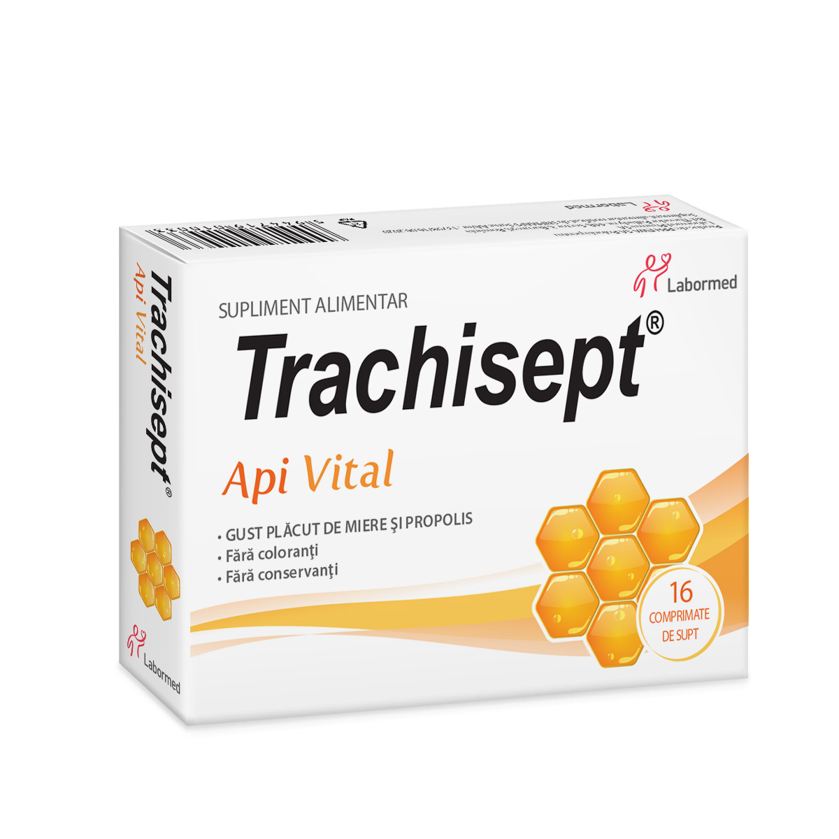 Trachisept ApiVital, 16 comprimate pentru supt, Labormed