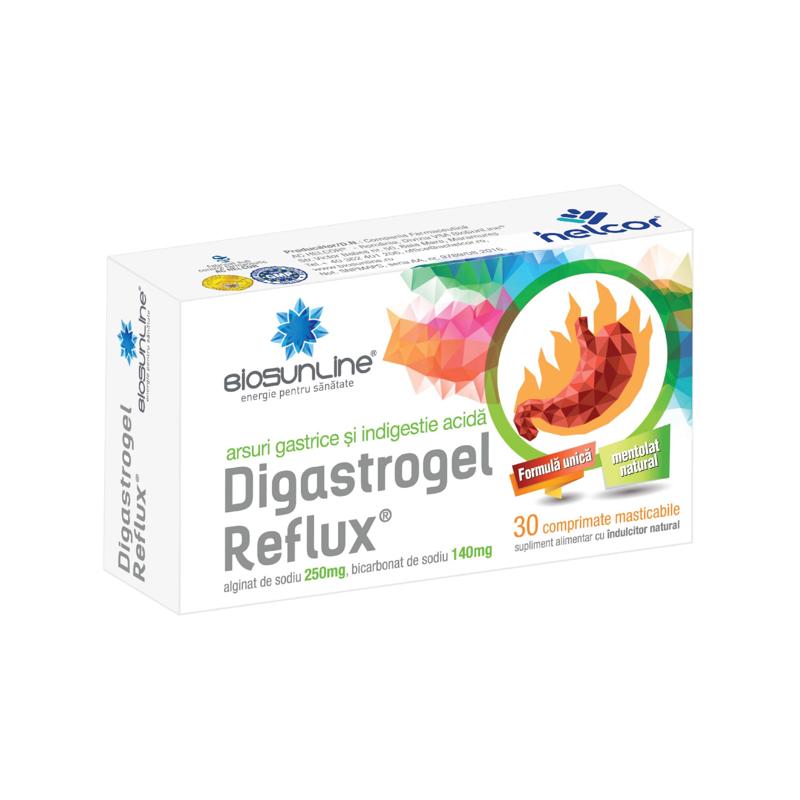 Digastrogel Reflux, 30 comprimate, Biosunline