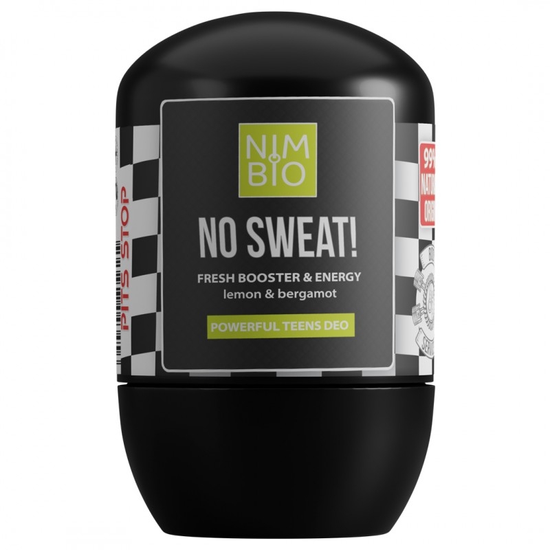 Deodorant natural roll-on pentru adolescenti No Sweat, 50 ml, Nimbio
