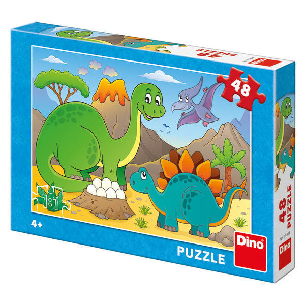 Puzzle Dinozauri prietenosi, 48 piese, Dino Toys