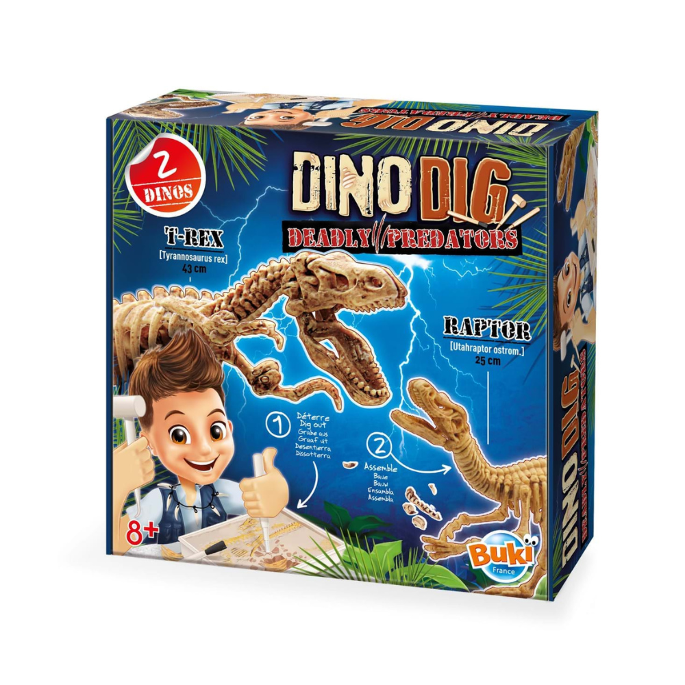 Joc educativ Kit de sapat Dinozaur, 8 ani+, Buki
