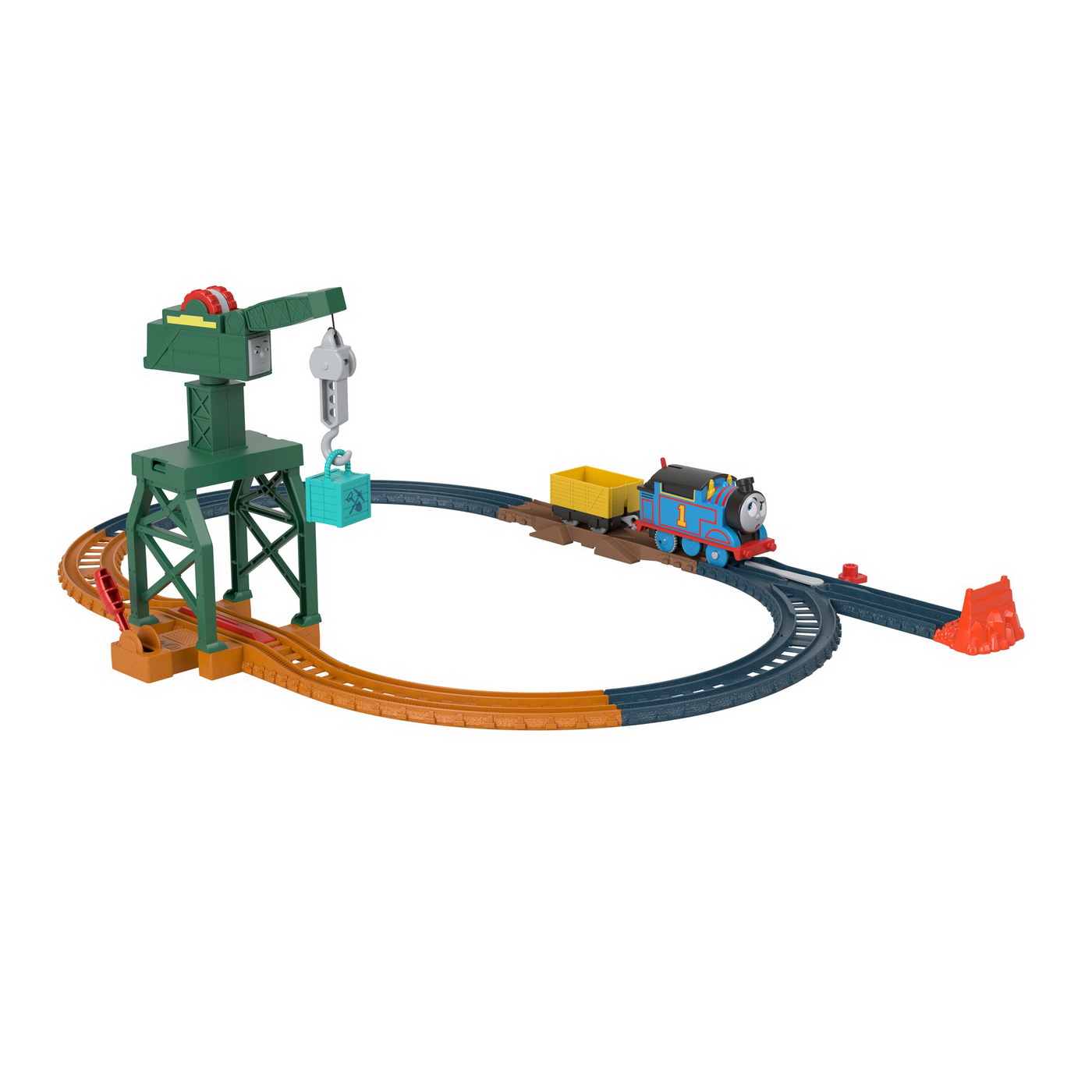 Set de joaca cu locomotiva motorizata Cranky si accesorii, +3 ani, Thomas & Friends