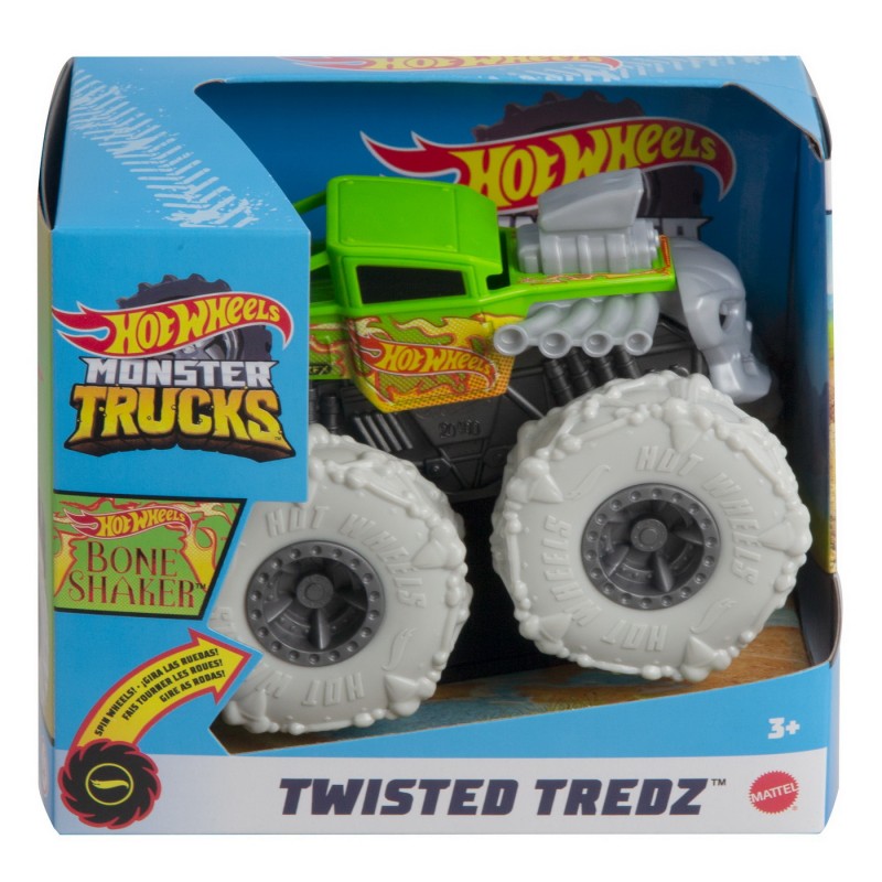 Monster truck masinuta twister tredz Bone Shaker, + 3 ani, Hot Wheels